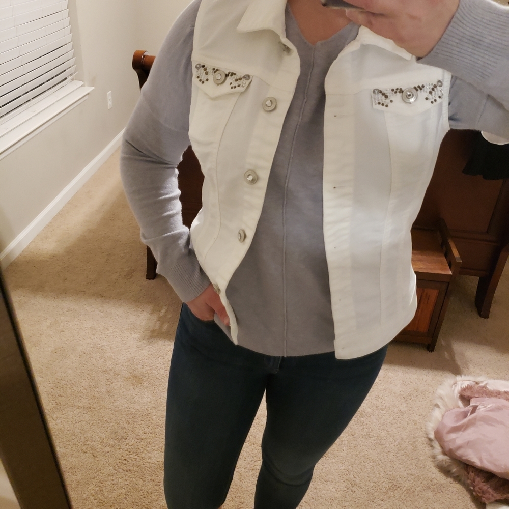 White Jean vest
